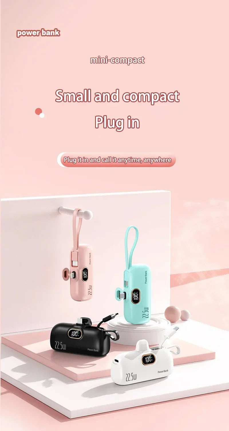 Mini Convenient Mobile Power Bank 30000mah Portable Fast Charging Suitable For iPhone 16 Samsung Xiaomi External Battery