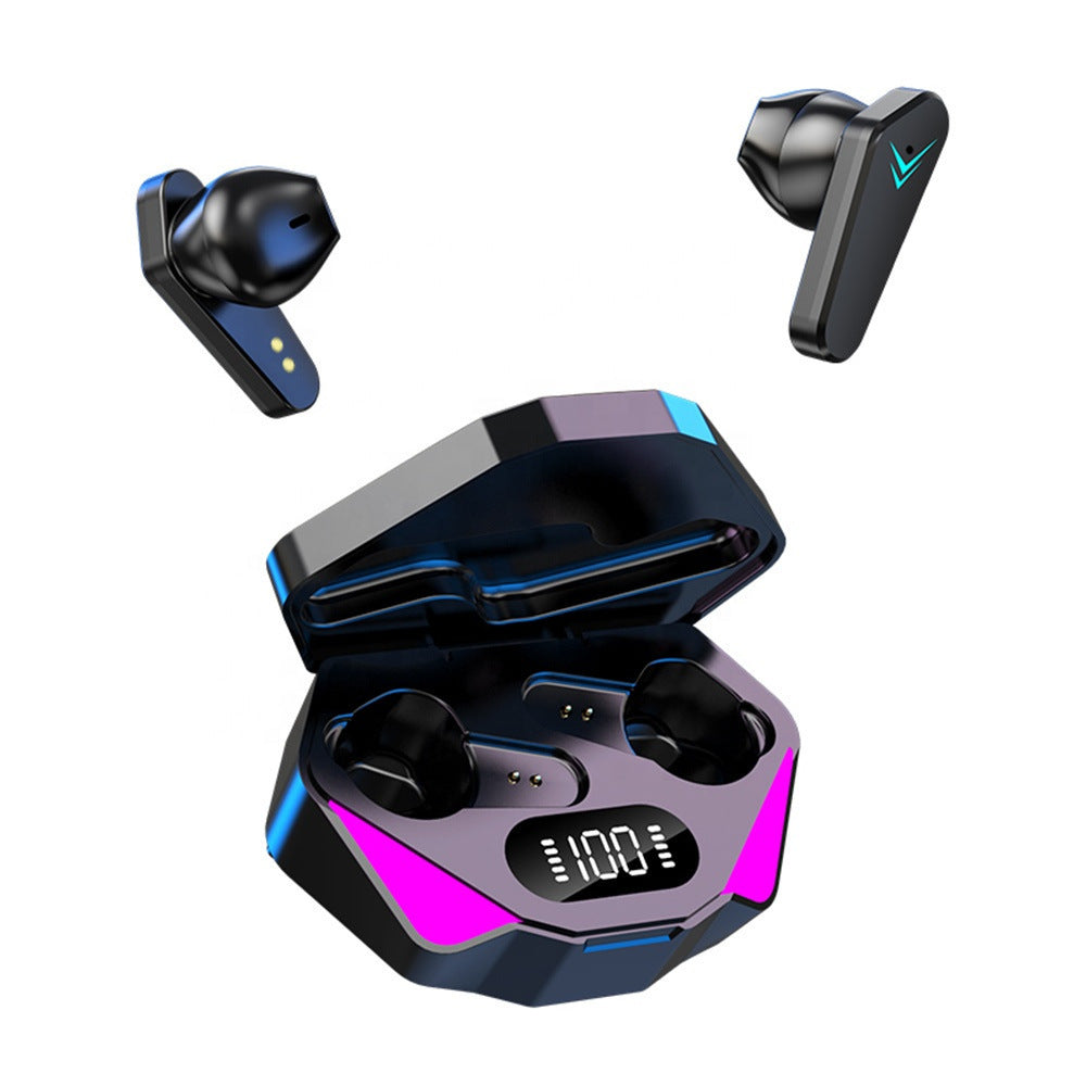 X15 Blue Flood 5656T2 E-sports Game Bluetooth Headset 5.2 Ultra-long Endurance Low Latency HD Digital Display