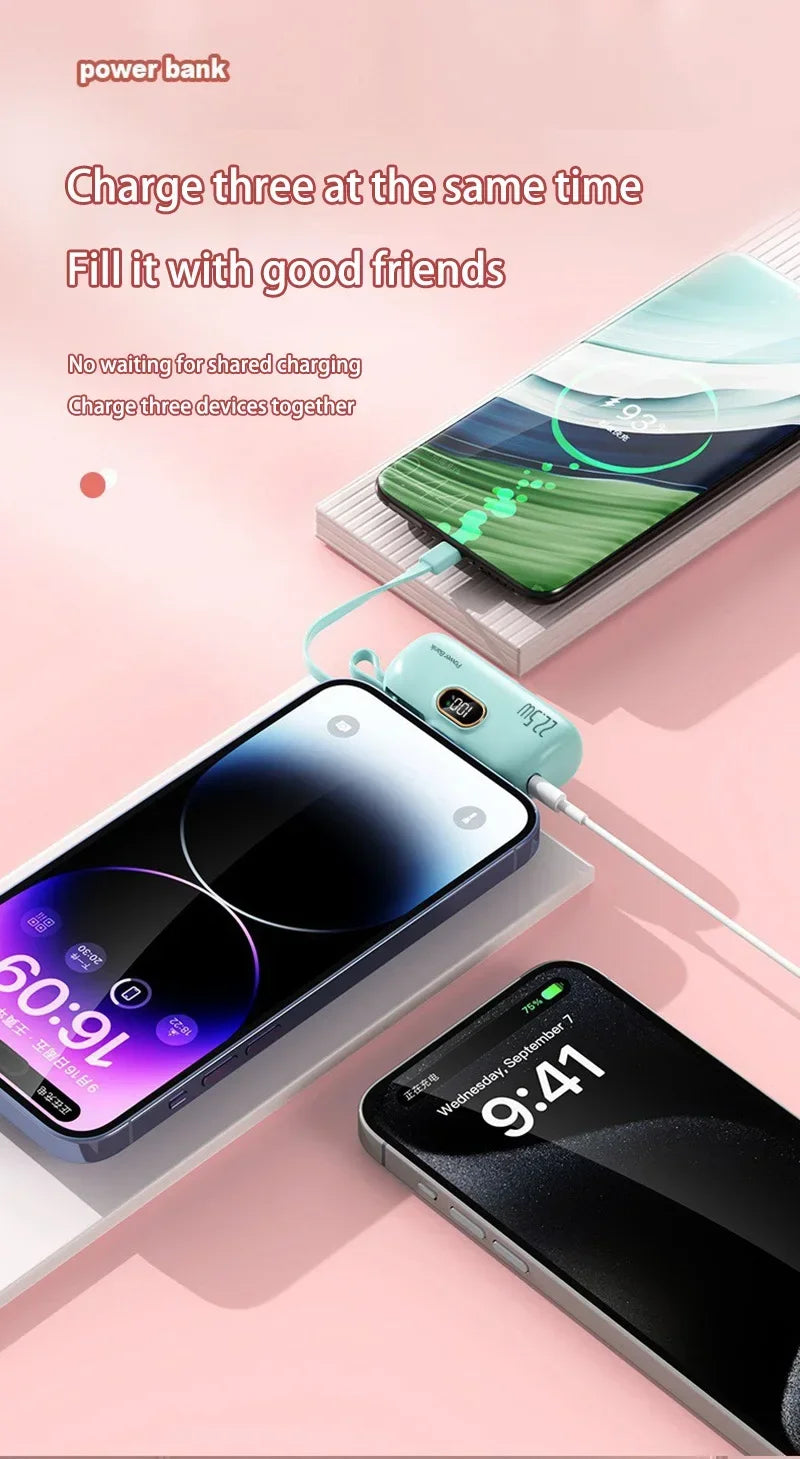 Mini Convenient Mobile Power Bank 30000mah Portable Fast Charging Suitable For iPhone 16  Samsung Xiaomi External Battery