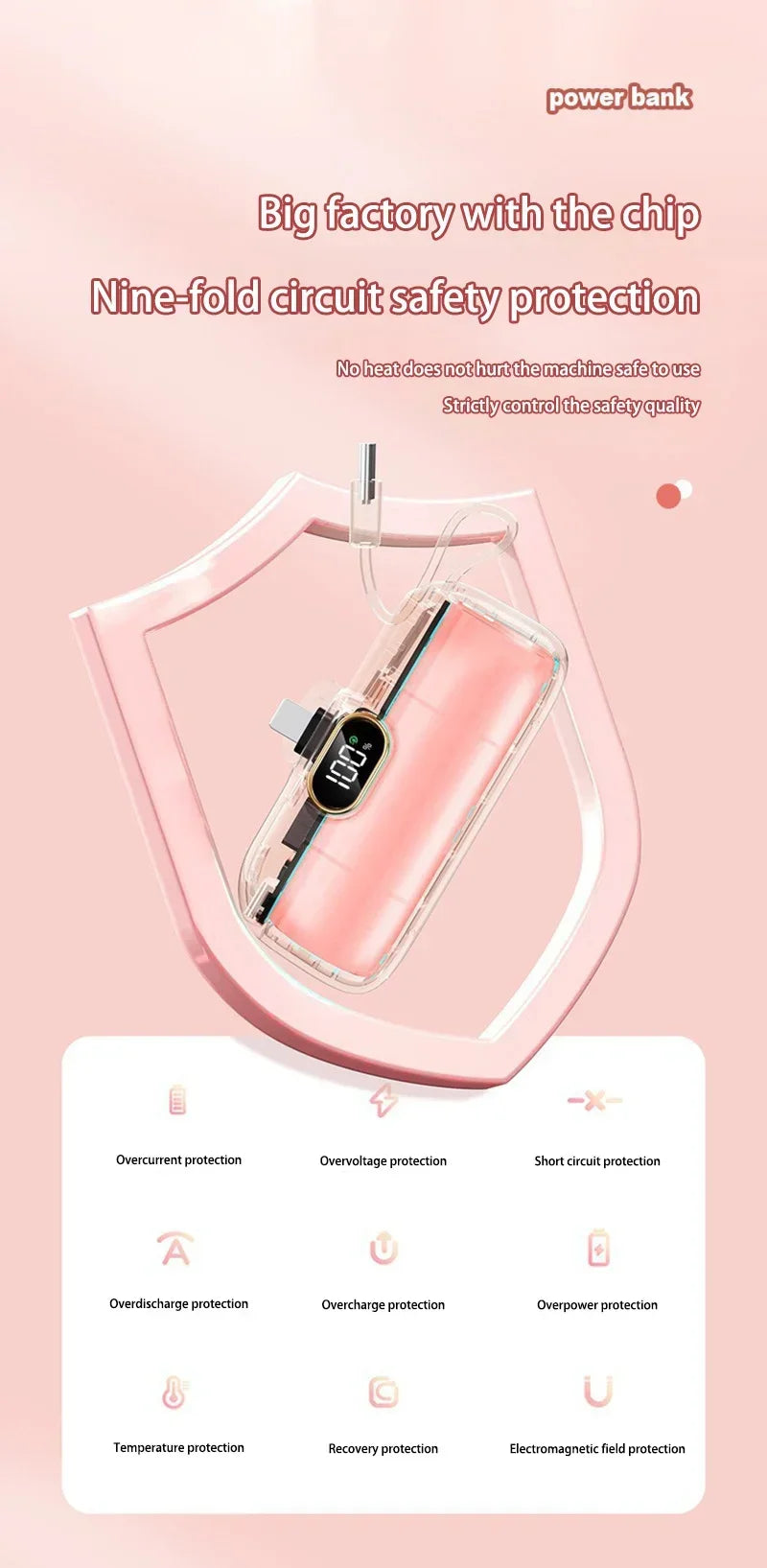 Mini Convenient Mobile Power Bank 30000mah Portable Fast Charging Suitable For iPhone 16  Samsung Xiaomi External Battery