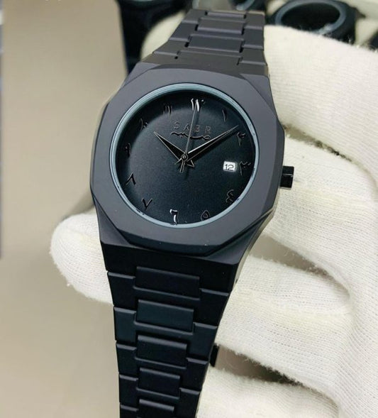 Full BLACK AURA Quartz Watch